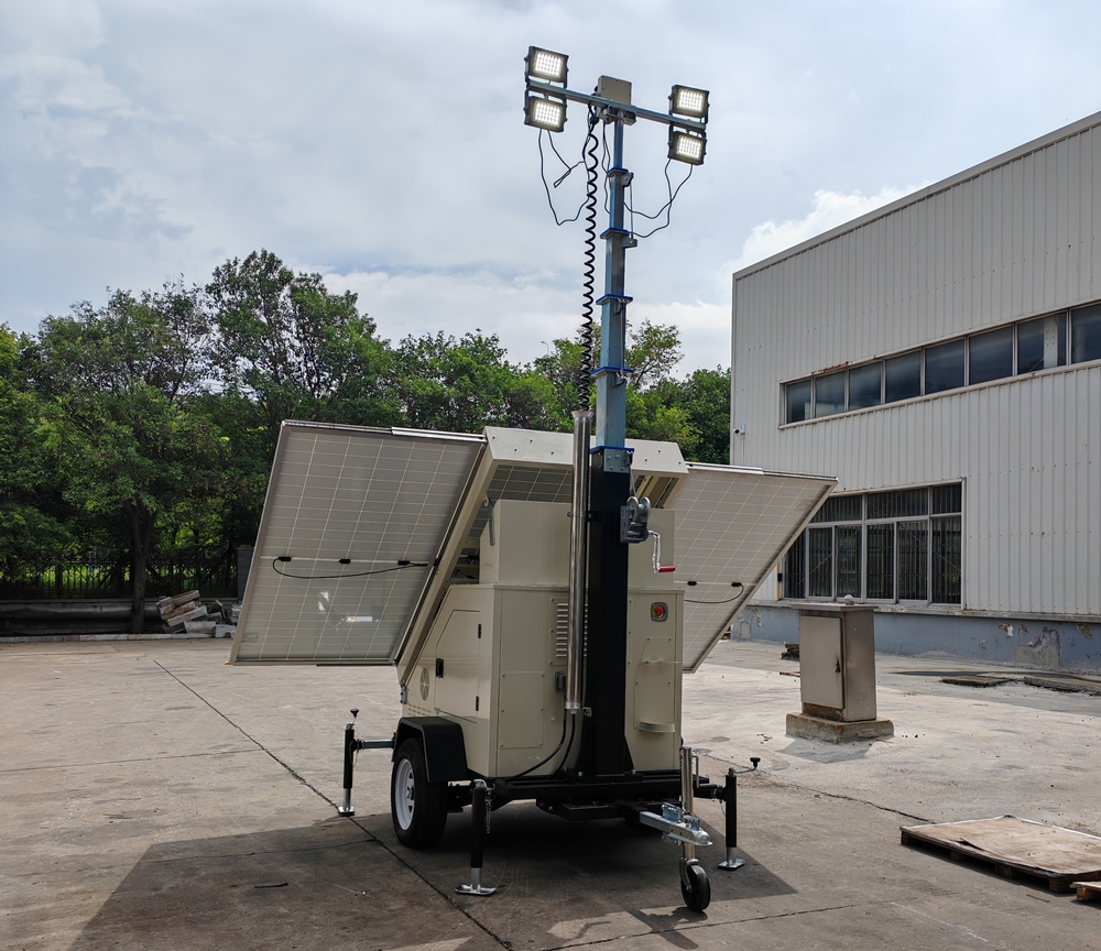 7米拖車式液壓自動(dòng)升降太陽能移動(dòng)照明車4TNVE600